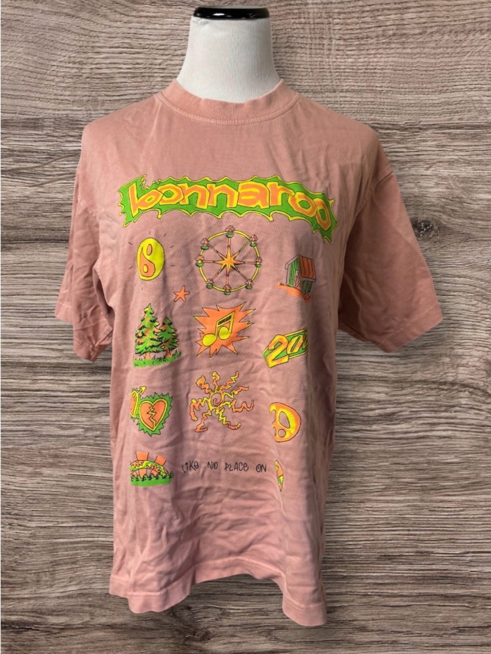 Bonnaroo 2025 Shirt Mens Large Festival 2 Sided Concert Graphic Tee Pink